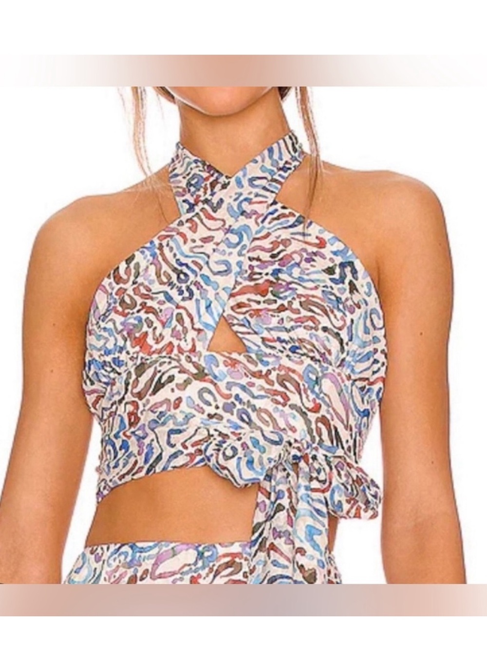 NWT Amanda Uprichard Lavera Lynx Halter Top S